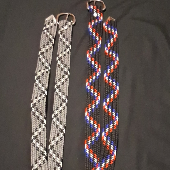 Other - Braided Rope Belts - Black/Gray and Black/Red/Blue
